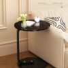 WALALLA Round Sturdy Nordic Style Coffee Table Sofa Side Table End Table For Living Room 40*40*60cm