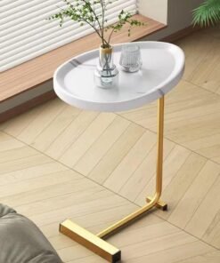 MIXDE Side Table Water Drop Shaped Tea Table Living Room Mini Coffee Table Modern Simple Creative Table End Table