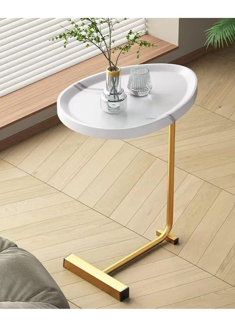 MIXDE Side Table Water Drop Shaped Tea Table Living Room Mini Coffee Table Modern Simple Creative Table End Table