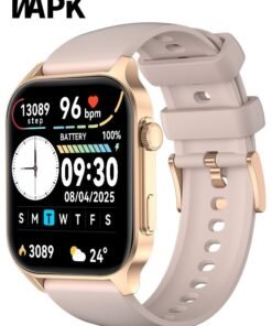WAPIK Korean Brand X5S Smart Watch,Business Smartwatch,Waterproof Fitness Watch, Bluetooth Calling,Smart Watch For Men, Zinc Alloy Vacuum Plating, Heart Rate Monitoring,Smartwatch for Women