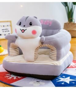 ZCM-HAPPY Baby Sitting Support Seat Sofa, Infant Learning Chair Head Protect - Breathable Crystal Fabric, Feather Cotton Filling, Perfect Toddler Gift to Learn to Sit