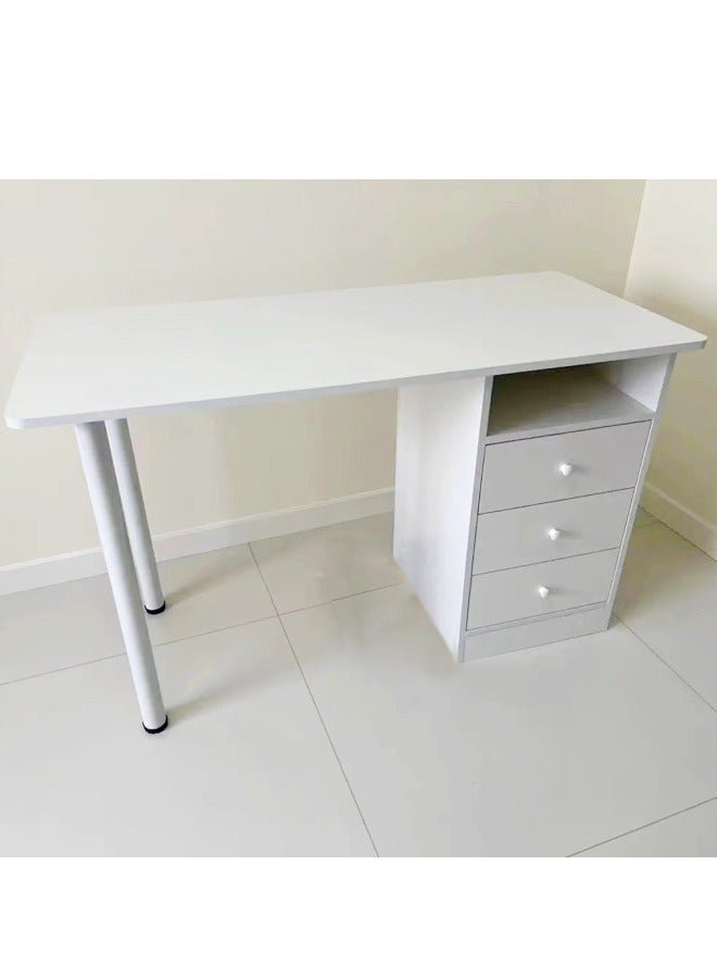 C&C Home Modern Design Computer Desk Simple Rectangular Writing Study Table with Storage Drawers Workstation Table for Bedroom Home Office 120x48x73 cm - Image 3