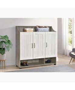 Home Box Angelic 26-Pair Shoe Cabinet With 3 Doors 120 x 123 x 39.4 cm
