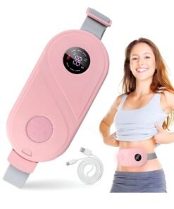 BORTONY Electric Period Cramp Massager Vibrating Heating Belt for Menstrual Colic Relief