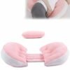 DUNISO Maternity Pillow for Sleeping, Super Soft and Comfortable Side Sleeping Support for Back, Belly, and Legs for Pregnant Women, Pregnancy Pillow with Detachable and Adjustable Pillow Cover，Romanti Pink