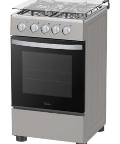 Midea 50x55cm Freestanding Cooker, Full Gas Cooking Range With 4 Burners, Manual Ignition And Full Safety MFO-MG20TE-OL Silver