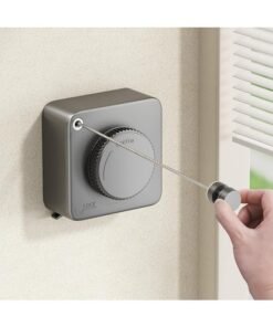 Retractable Clothesline,Stainless Steel,Wall-Mounted Space-Saving Clothesline,Anti-Sagging,Easy to Install Without Drilling,Suitable for Balcony/Bathroom/Hotel(Up to 4.8m Gray)