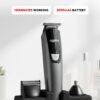 Ogera 8-in-1 Rechargeable Grooming Kit – Professional All-in-One Trimmer Set with Beard, Nose, Ear & Body Attachments, Precision Stainless Steel Blades, Rechargeable Battery, Low Noise Operation – Model OG2004HT, Black