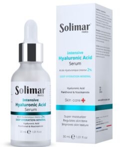 Solimar Paris Intensive Hyaluronic Acid Serum 30ml – 2% Pure Hyaluronic Acid with Key Extracts for Instant Deep Hydration, Smooth, Radiant Skin, Ideal for Normal to Dry Skin