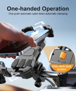 HouDeOS Phone Holder for Bike and Motorcycle Phone Mount Bicycle Cell Phone Mount Clamp for Handlebar - Image 5
