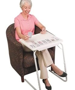 Foldable Assembled Tablemate 1 Tv Tray Portable Folding Snack Table White