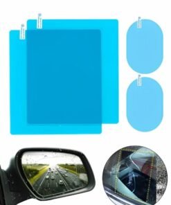 GROIC 4 Pieces Car Rearview Mirror Film Rainproof Waterproof Mirror Film Anti Fog Clear Nano Coating Car Film, Protective Film Sticker for Car Rear View Mirrors and Side Windows
