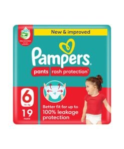 Pampers Baby-Dry Pants with Aloe Vera Lotion, 360 Fit , Size 6, 16-21kg, Carry Pack, 19 Count