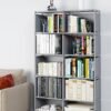 UNUNS Bookshelves,10 Cube Bookcases,Assembled Storage Rack,Vertical File Cabinet Bookshelf,Organizer Shelves For Book Toys Clock,Vertical Cabinet Bookcase For Bedroom/Study Room/Living Room/Office