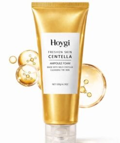 Hoygi Ampoule Foam Facial Cleanser with Centella & Hyaluronic Acid – Gentle Deep Cleansing Face Wash for Sensitive & Dry Skin – 120 g