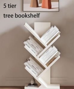 Alternative view of RATSAW 5 Tier Bookshelf Tree Bookshelf Corner Bookshelf for Small Space Floor Standing Bookcase Storage Rack Utility Organizer Shelves for Living Room Bedroom Home Office