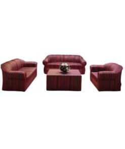 Maharat Al Bahar 7-Seater Sofa Set Fabric Red 190x80x70