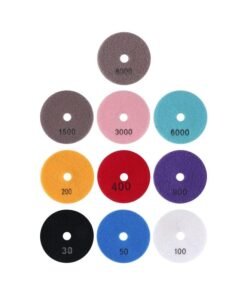 Dry Diamond Polishing Pads Pieces for Granite Marble Stone Sanding Disc Grinding Pads?Backer Pad Granite Polishing Kit Marble Polishing Kit(4INCH) - Image 3
