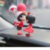 PAMEER Lovely Car Couple Car Ornament Car Interior Center Console Decoration, Cute Couple Car Dashboard Decor, Cartoon Car Dashboard Decorations with Balloon Car Fashion