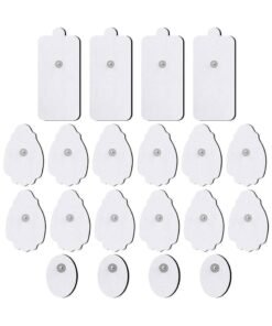 WAOKN TENS Cervical Spine Massage Patch Pulse Therapy Instrument Meridian unblocking Shoulder and Neck Pulse Digital Meridian Massage Instrument Patch 20 Pack Snap Electrode Pads for Tens Unit