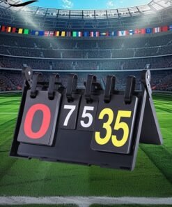 DUNISO Scoreboard，Portable Sports Scoreboard，Tabletop Flip Scoreboard，Waterproof and Durable，Easy to Carry，for Indoor and Outdoor Sports, Basketball，football and Tennis，0-35