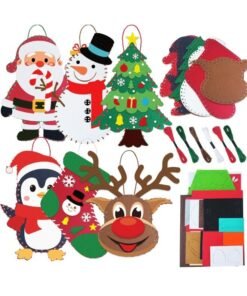 FRUITFUL PARTY Christmas Felt Ornaments, 18pcs Christmas Felt Craft for Christmas Decoration, Christmas Felt Toys Christmas Party Favors Christmas Felt Fabric Sheets Felt Christmas Decorations for Christmas Party DIY Christmas Tree
