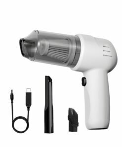 GROIC Car Vacuum Cleaner, Portable Mini Handheld Vacuum Cleaner High Power 9000PA Suction, 12V DC, Handheld with Whole Car Detailing Kit for Car Interior (White)
