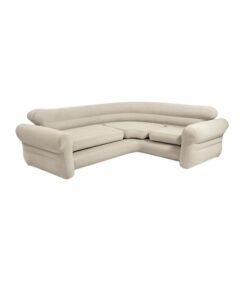 INTEX Corner Sofa "L-Shaped" Inflatable Couch 2.57M X 2.03M X 76Cm Beige 257x203x76cm