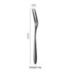 304 Stainless Steel Fruit Fork Salad Fork Creative Two-Tooth Cake Fork Western Food Dessert Sign Hotel Supplies Tableware-Specifications: Charming Black Fork