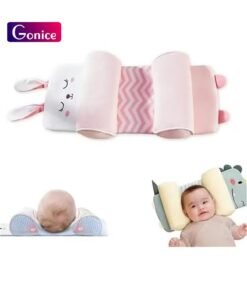 Gonice Baby Head Shaping Pillow, Nursing Pillow to Prevent Flat Head, Baby Head Pillow,Flat Head Baby Pillow, Baby Sleeping Pillow, Baby Pillows for Sleeping for 0-3 Years (Pink Rabbit)