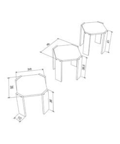 TPGP Home Nestling Coffee Table || For Living Room || Modern Nestling Table Set of 3 pcs || White Colour End Table, Side Table Sofa - Image 3