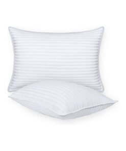 COMFY SOFT HOTEL LUXURY STRIPED 2 PC PILLOW SET 50 X 75 CM