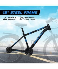 ENDLESS  Aluminium Mountain Bike | 17 Inch Frame Size | 26 Inch Wheel Size | 21 Speed Shimano Gear | Dual Disc Brakes | Bike For Men & Women | Black Blue Color - Image 4