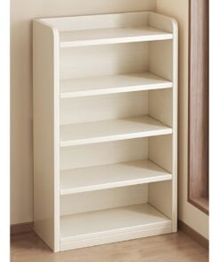 keke 5 Layers Multifunction Storage Adjustable Creative Style Book Shelves Modern Tall Bookcase Display Thick Wood Furniture Storage Rack for Bedroom.