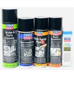 LIQUI MOLY Vehicle Maintenance Pack ( Brake&Parts Cleaner,Engine Compartment Cleaner,Multi Spray,Rust Solvent,Klima Fresh)