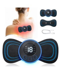 Full Body Mini Massager with 8 Modes/19 Levels Electric Rechargeable Portable Pain Relief EMS Acupoint Massage Patch for Shoulder,Neck,Arms,Legs
