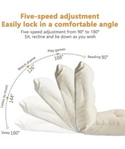 WALALLA 2 Pack Adjustable Fireside Chair, Foldable Lazy Floor Sofa, Armless Accent Bean Bag Couch, Lounger Memory Foam Chair, Corner Chair, Tatami Sofa with Throw Pillow, 5-Position Adjustable Backrest