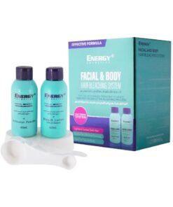 Energy Cosmetics Facial & Body Hair Bleaching System, Effective Skin-Friendly Formula, 40ml Activator + 60ml Bleach Lotion