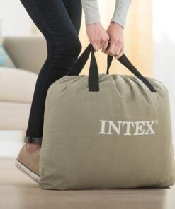 Intex Airbed Inflatable Double Mattress With Built In Electric Pump Plastic Black - Image 3