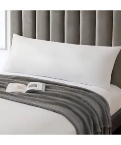 MAXQON 1-Piece Body Pillow Striped White, Long Pillow Soft Microfiber Anti Allergic&Anti-bacterial, Size(40x140CM)