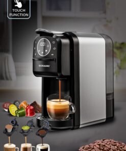 SONASHI 3 in 1 Multi Capsule & Espresso Coffee Machine |1400W| With 700ML Detachable Water Tank | 20 Bar Powerful Pressure with Touch Control Panel and Indicator Light | 3 Optional Adaptors - Nespresso/Dolce Gusto/Coffee Powder and Auto Shut Off Options | SCM-4984 Black/Grey 700 ml 1400 W SCM-4984 Black/Grey
