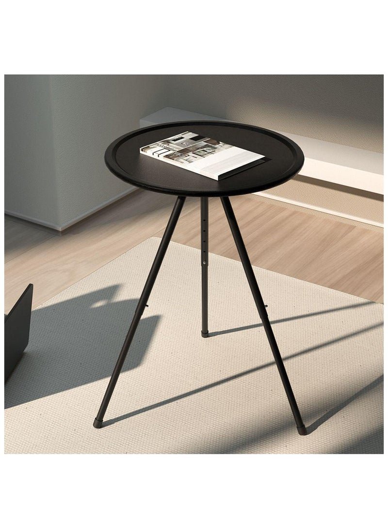 Portable round small table, which can be easily folded for storage or unfolded for use. Installation and storage can be completed within 8 minutes. It can be used both indoors and outdoors.