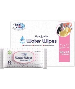 Cool & Cool Pack Of 10 AquaWipes 96's 99% AQUA, 0% Alcohol, Ultra Sensitive, Fragrance-Free, Natural Ingredients 1152 Wipes