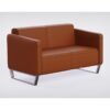 Mahmayi 2850 Double Seater PU Sofa - Chocolate Brown 125x78x77 CM