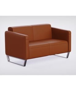 Mahmayi 2850 Double Seater PU Sofa - Chocolate Brown 125x78x77 CM