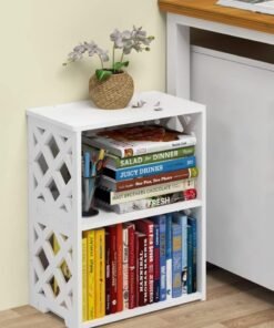 TPGP Small Bookshelf, 3-Tier White Bookcase for Kids & Adults | 2-Shelf Open Storage Organizer for Bedroom, Living Room & Office | Ideal Small Bookshelf & Bookcase for Small Space - Image 4