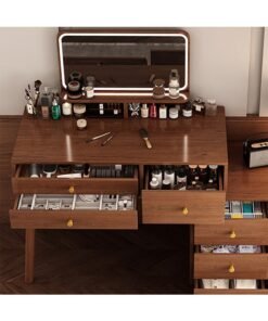 keke Multifunctional Makeup Vanity Dressing Table with LED Mirror