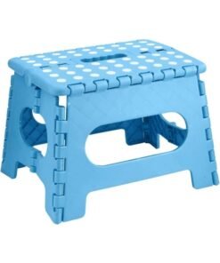 SKY-TOUCH Folding Step Stool for Kids Adults, Portable Collapsible Foot Stools 9 Inch Height, Foldable Plastic Stool for Kitchen, Bathroom, Garden, Indoor, Stool Lightweight Outdoor (Blue)