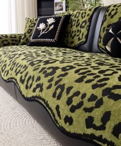 Retro Leopard Print Home Living Room Sofa Cushion Non-Slip Cushion Special-Shaped High-End Sofa Cover Cloth Manufacturer Direct Supply