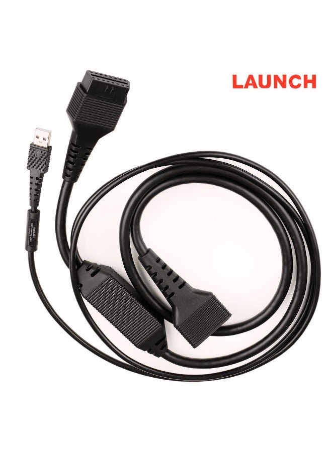 Launch Tech USA DoIP Cable 16Pin for Launch X431 Diagzone Xdiag Xpro5 Diagnostic scanner BMW Mercedes Benz Land Rover, Lingke and Volvo.